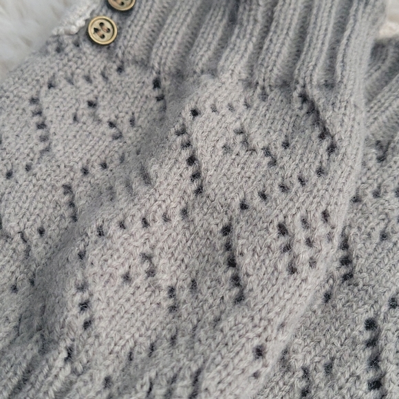 Boot Cuffs 2 prs Black & Gray, Ivory Lace & Bronze Buttons - Picture 5 of 6